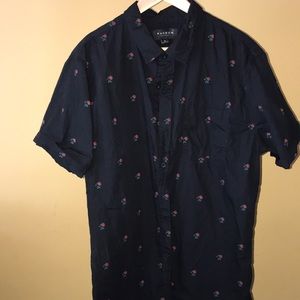Pacsun Rose Button Up Shirt